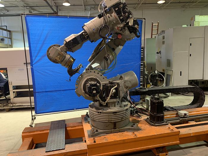 Used MOTOMAN ES200N 6 AXIS CNC ROBOT WITH NX100 CONTROLLER ON 16' 7TH AXIS TRACK