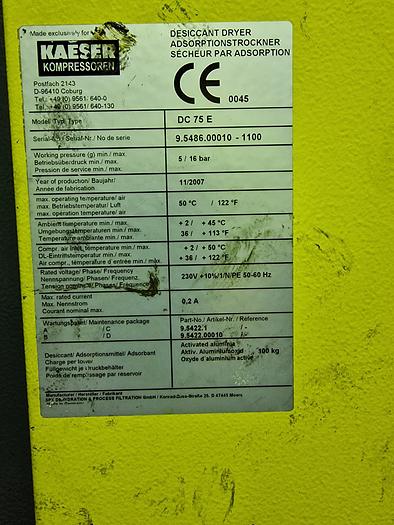 Used 2007 Kaeser compressors