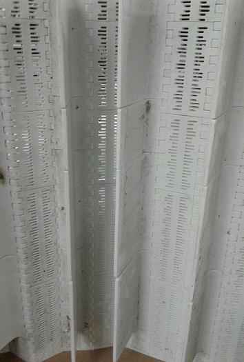 Used PLASTIC FLIGHTED CONVEYOR BELT 23"x3.1 feet