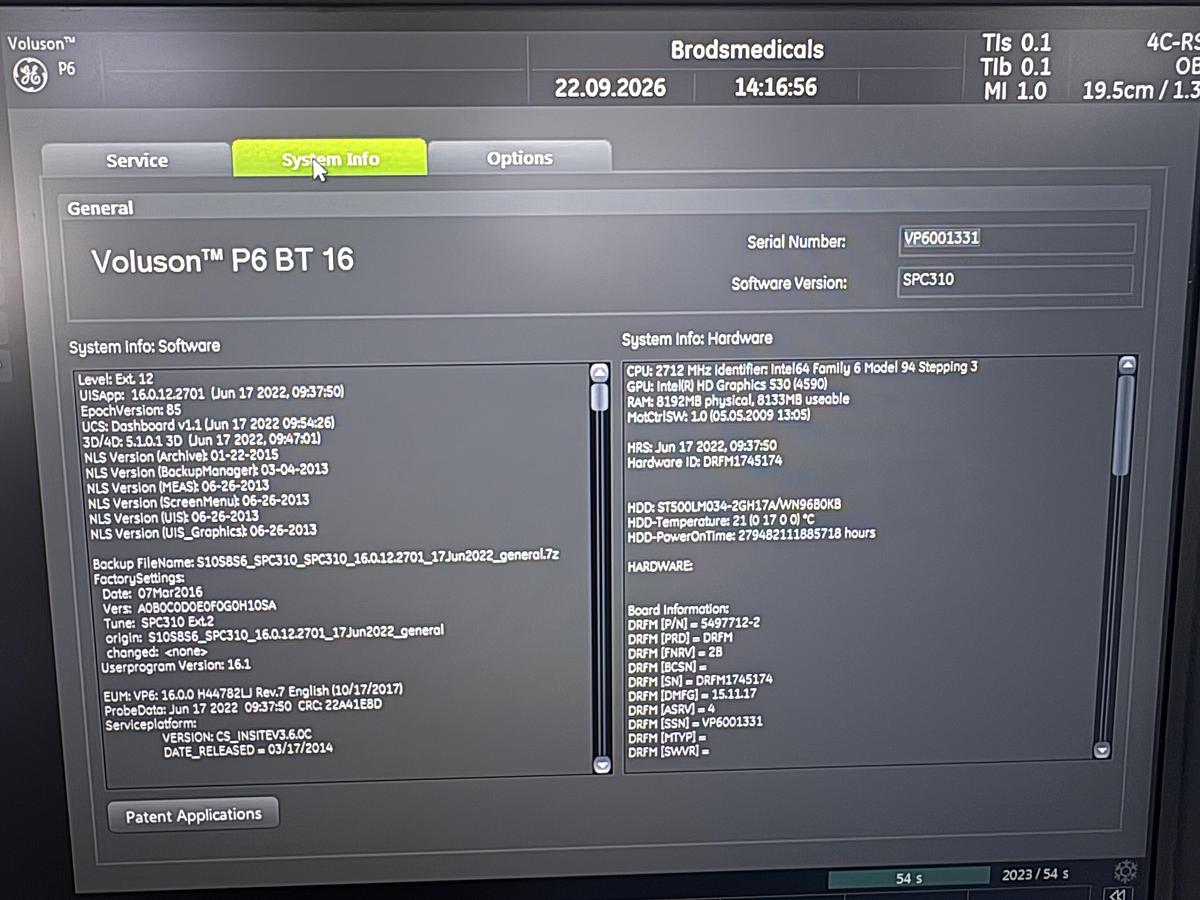 Used GE Voluson P6 Ultrasound | 12L-RS + 4C-RS |Tested | YOM: 2017