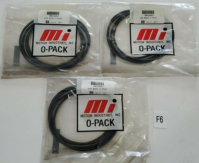 *NEW* LOT OF 3 BAGS (4 Rings/Bag) Motion Industries 238 Buna O-Packs + Warranty!