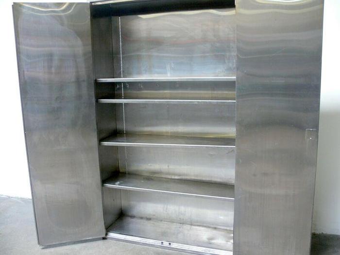 Used Stainless Steel Storage Cabinet  16" x 47" x 80"