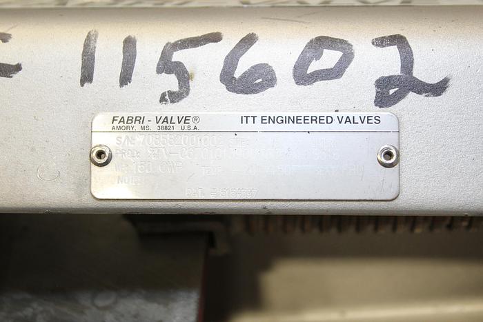 Used Fabri-Valve 6" Hand Operated Knife Gate Valve #43987