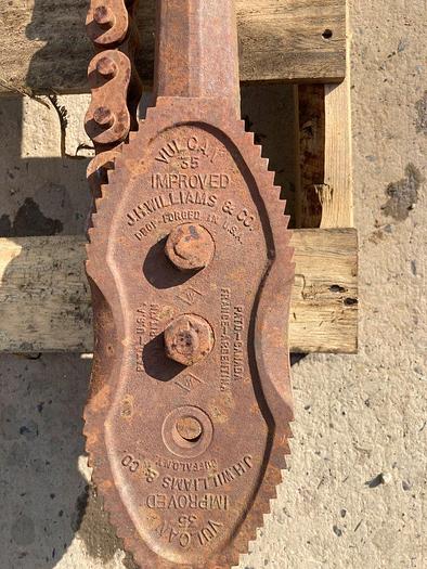 Used J H Williams Vulcan Superior 65" Chain Pipe Wrench