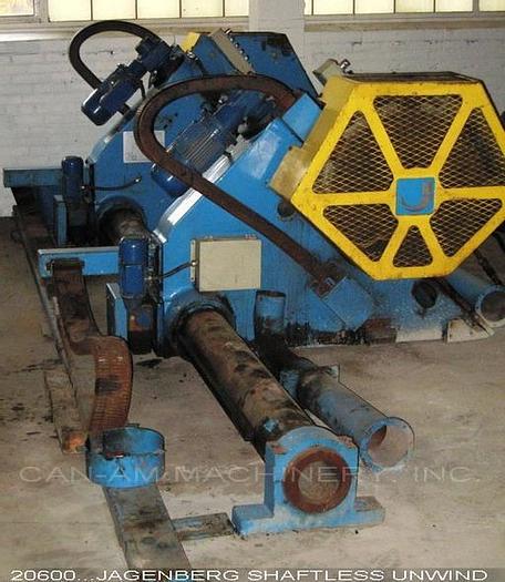 Used Jagenberg VARI-STEP 30 Two-Drum Winder, 2400 Mm Nominal Trim Width, 2000 Fpm, 100 Mm/3.94" Min. Slitting Width, (5) Jagenberg Shear Cut 200Mm Top Slitters, 3.94" Min Slitting Width, 24" Dia X 100.4" Face Back Drum, #20599