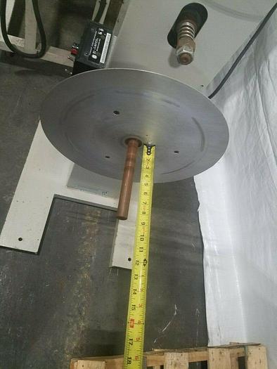 Used PA Industries Double Coil Motorized Stock Reel with Paper Interleaf Payoff Feed