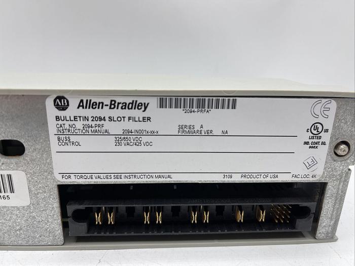 Used Allen Bradley Kinetix 6000 2094-PRF Ser A Slot Filler