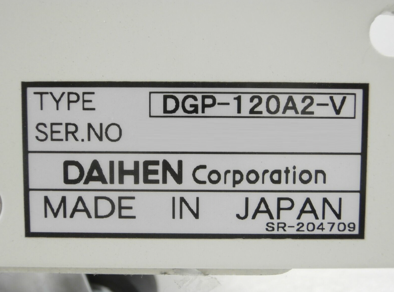 Used Daihen AGA-50B2-V RF Generator DGP-120A2-V TEL 3D80-001479-V1 Bent Panel Tested
