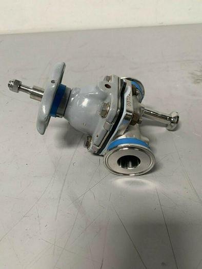 Used ITT Pure-Flo Diaphragm Valve w/ 1" & 1/2" Sanitary Fittings
