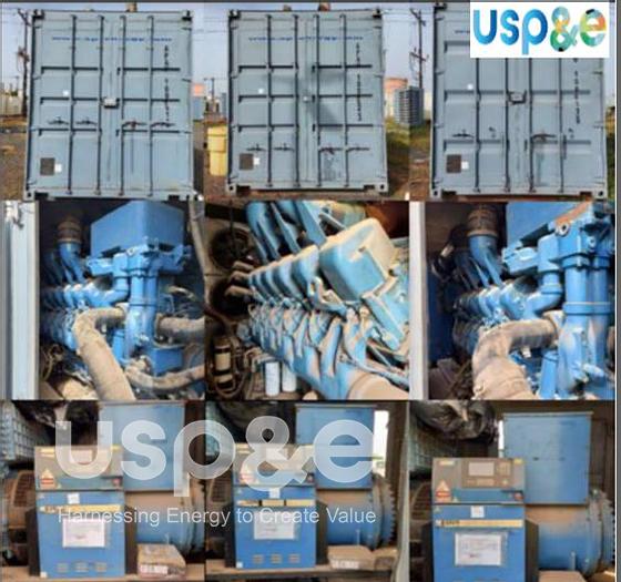 Used 2 MW 2012 Used MTU 12V4000G63 Diesel Generator