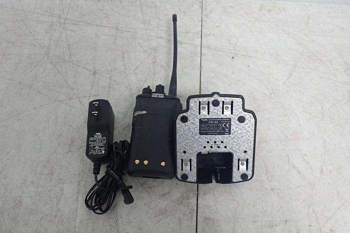 Used Vertex Standard VX-354-G7-5 UHF Two-Way Radio w/ Charger CD-34 & AC Adapter 788026126651