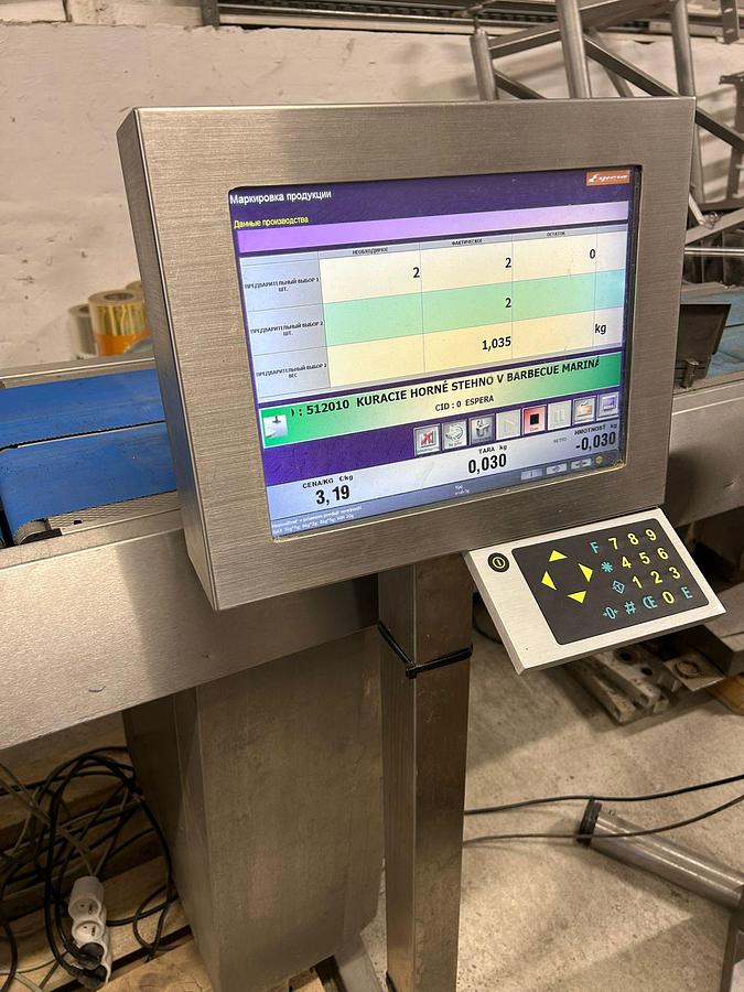 Used Espera ES 7000 Weigh Price Labeller with Integrated Checkweigher