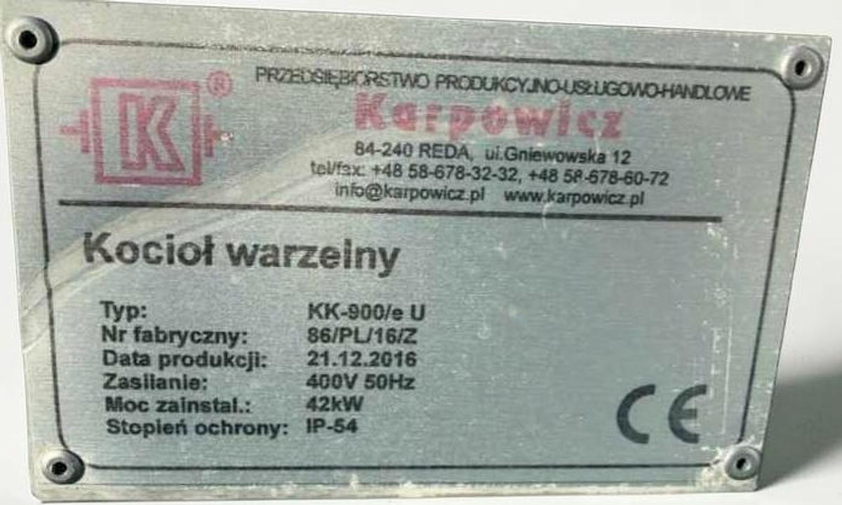 Used 2016 Karpowicz KK-900/e U