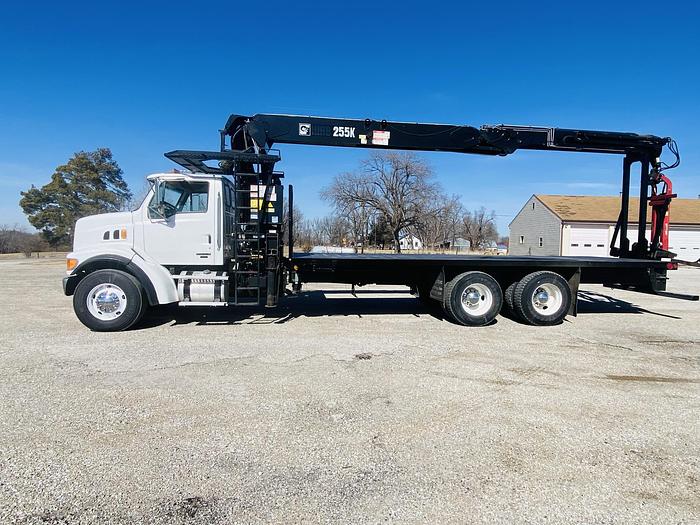 Used 2006 Sterling Flatbed Hiab Crane Truck