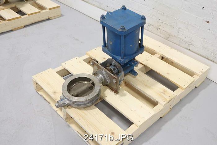 Used 6" Neles Jamesbury Air Operated Butterfly Valve, #24171
