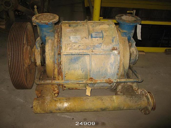 Refurbished Vooner LR20 Vooner Vacuum Pump Lr20 Xvc-M Rebuilt In 2000, Stainless Steel Cones And Rotor, Iron Body. #24909