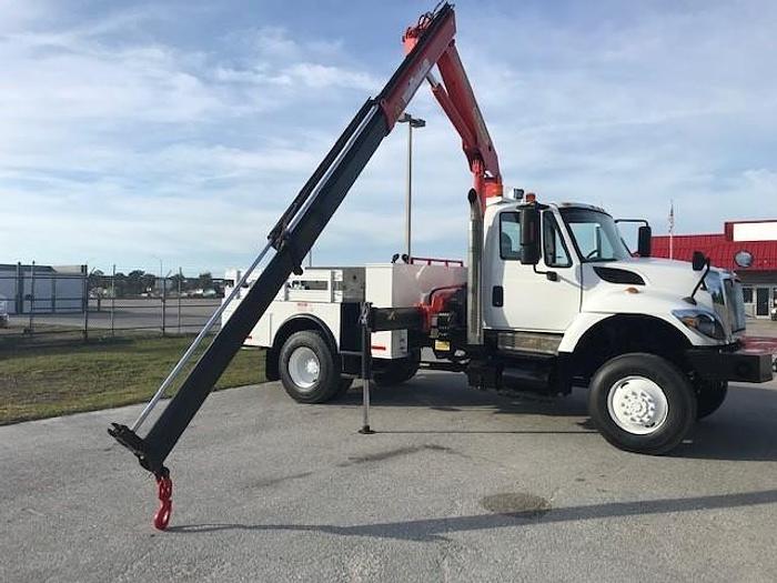 Used 2008 International 7300 4x4 Flatbed Knuckle Boom Truck - C44371