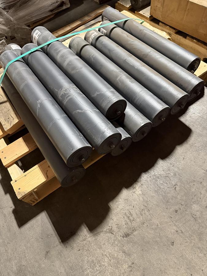 Used Heavy-Duty Steel Conveyor Rollers and Idlers 27 inch