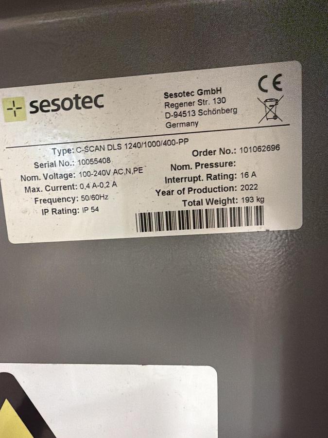 D'occasion convoyeur 2022 / sesotec C-SCAN DLS 1240/1000/400-PP