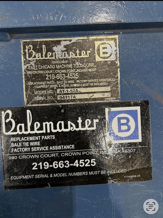 D'occasion Balemaster AT-1-52A Horizontal Auto-Tie Baler