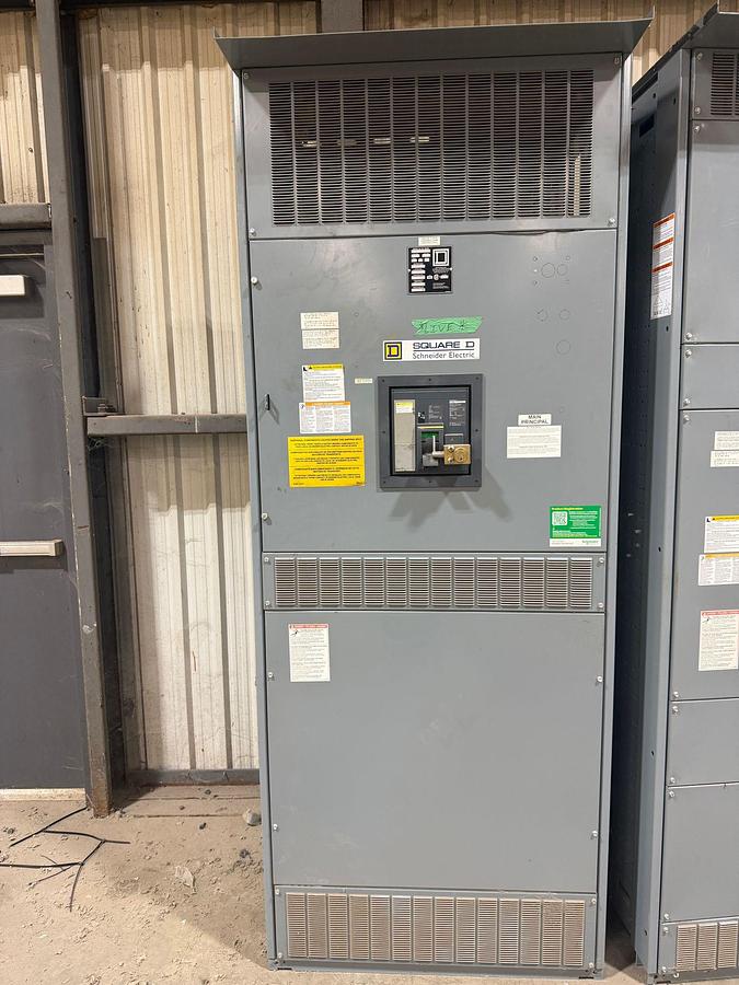 D'occasion Square D QED 600V 1200A Switchgear Lineup with PowerPact PK1200 Breakers — Complete Lot (Dual Transformer A/B Feed)
