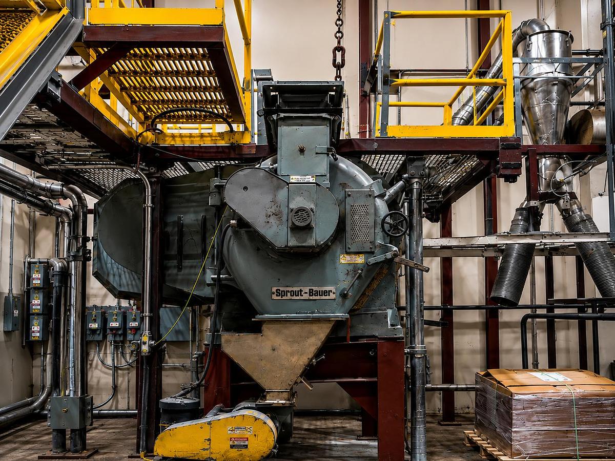 Rénové Complete Sprout-Bauer Pelletizing Line – 501GPM Pellet Mill + DSF 15x18 Grinder + Sterling Blower + Spare Parts