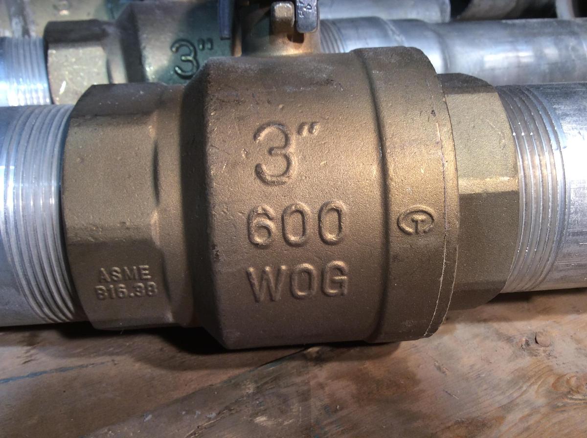Used Ball valve (ball valve) 3 inches