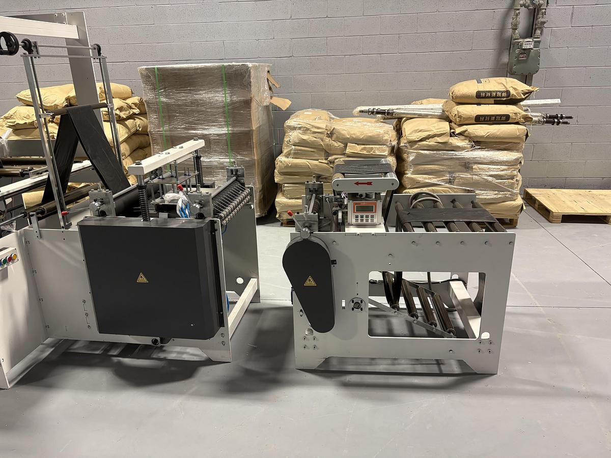 Used GBDR-1000 Interleaf S Type Garbage Bag Making Machine