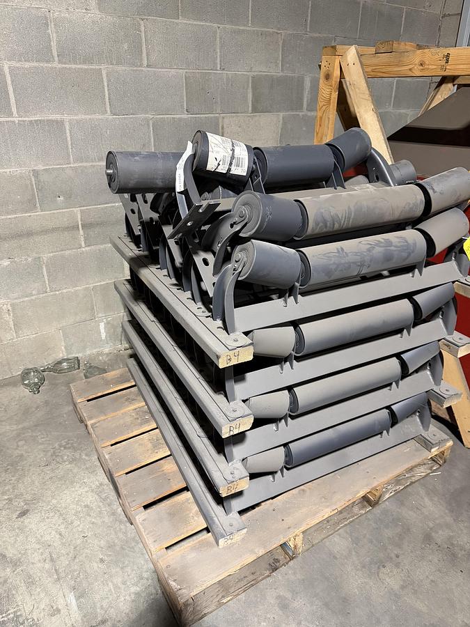 Used Heavy-Duty Steel Conveyor Rollers and Idlers 27 inch