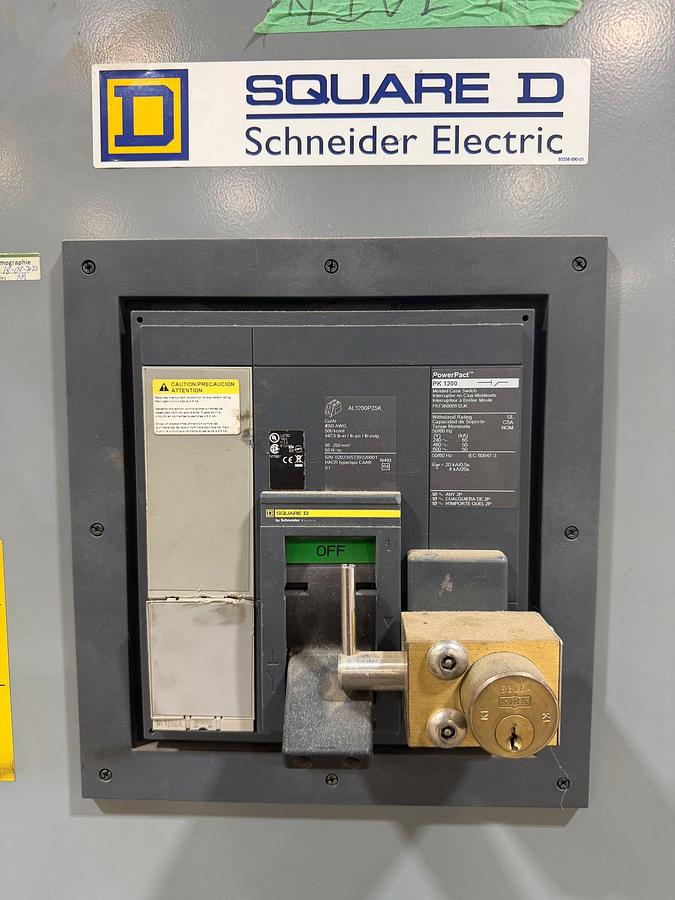 D'occasion Square D QED 600V 1200A Switchgear Lineup with PowerPact PK1200 Breakers — Complete Lot (Dual Transformer A/B Feed)