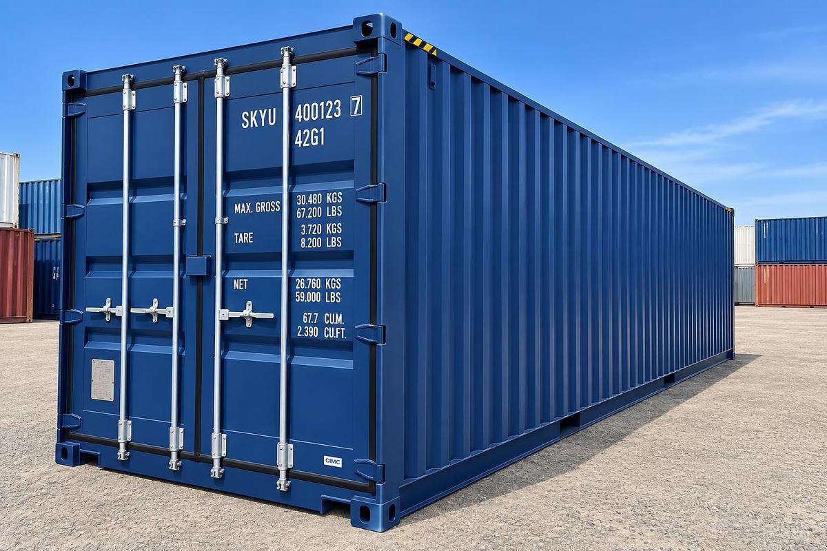 D'occasion 40' Standard Dry Shipping Container – Steel Storage / Cargo Container