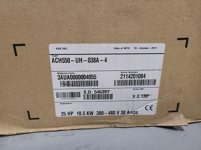 ABB ACH550-UH-038-4 AC Drive 25 HP Electric Motor Drives VFD Speed Control