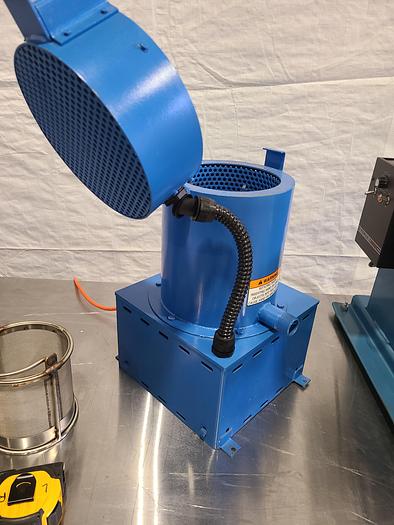 Used Nobles Tabletop Spin Dryer Chip Spinner 110V with basket Dry Metal Parts