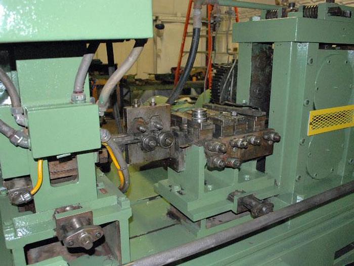 Used 11" - 4.5" (279 MM-114 MM) TISHKEN WIRE FLATTEN, STRAIGHTEN & CUT-OFF LINE (USED)