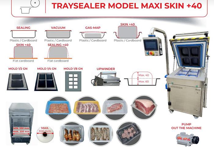 Frimaq Model Maxi Skin +40 Semi-automatic Tray Sealer with MAP