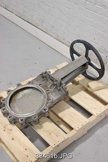 Used Fabri 10" Hand Operated Knife Gate Valve #33461