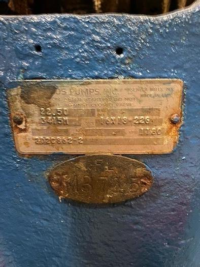 Used GOULDS  3415M  16 X 18-22G FAN PUMP