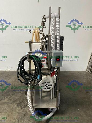 Used Tangential Flow Filtration SS Skid w/ Waukesha 130-U2C Pump & Pall Centrasette