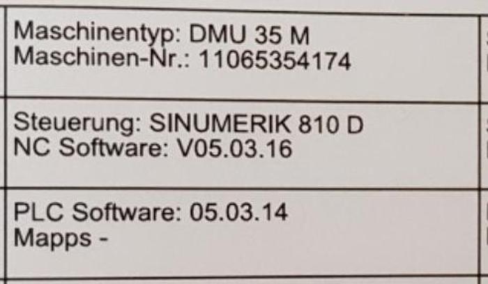 Used 2001 DECKEL MAHO DMU 35M