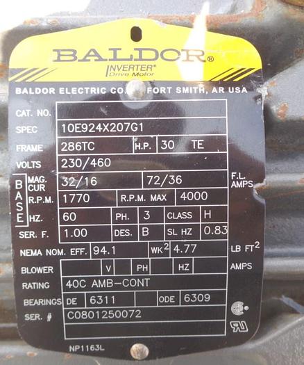 Used Pump, Positive, Waukesha, Mdl 220U2C, 30 HP, 4", 316 S/st, Transfer, A #S743275