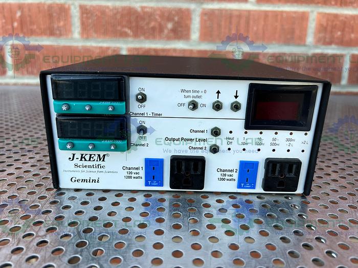  for parts or not working J-Kem Scientific  Gemini Dual Temperature Controller 1800 Watts, 120 Vac