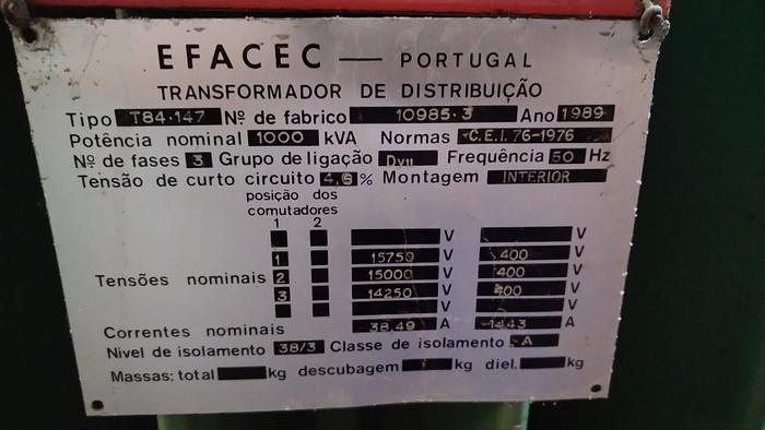 Usado Transformador EFACEC T84.147