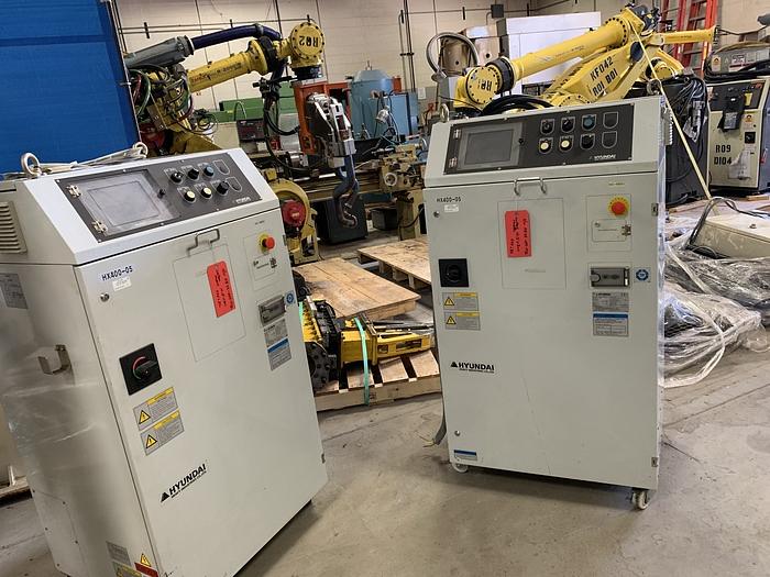 Used 2012 HYUNDIA MODEL HX400 400KG X 2573MM H REACH WITH Hi5-N80U CONTROLLER HX400 6 AXIS CNC ROBOT