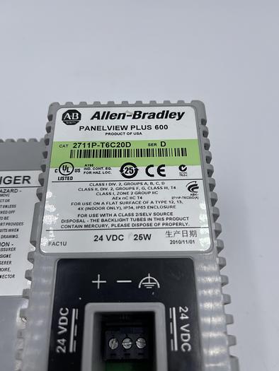 Used Allen-Bradley 2711P-T6C20D Ser D