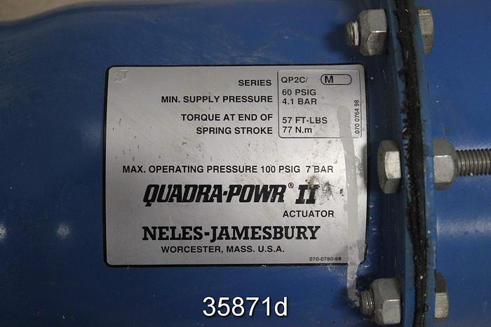 Used Neles Jamesbury 4" Air Operated Butterfly Valve, 815L-11-3600-MT #35871