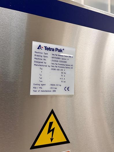 Used 2016 Tetra Pak S1500 Continuous Freezer