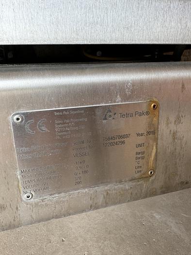 Used 2015 Tetra Pak R200-200V High Shear Mixer