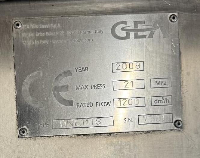Used GEA One 11TS Homogeniser