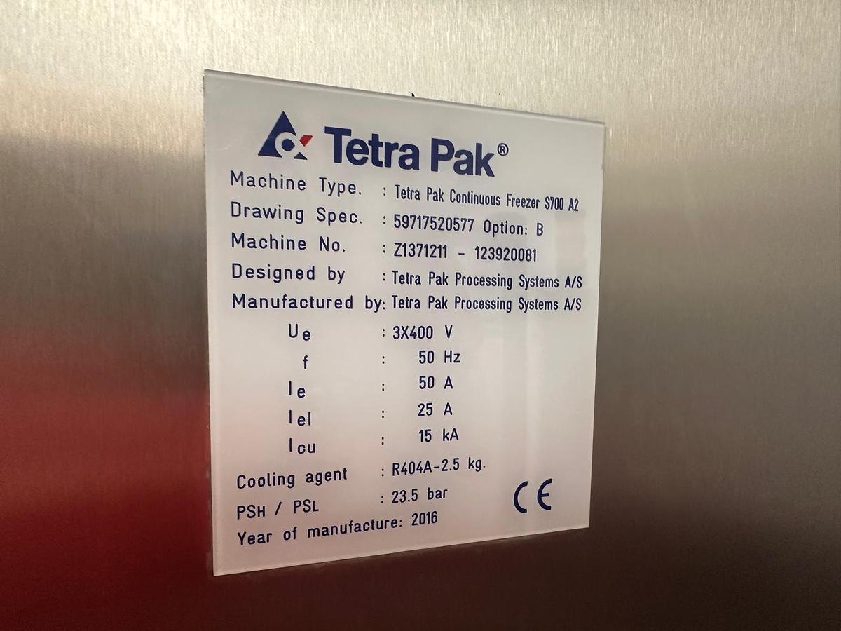 Used TETRA PAK CONTINUOUS FREEZER S700