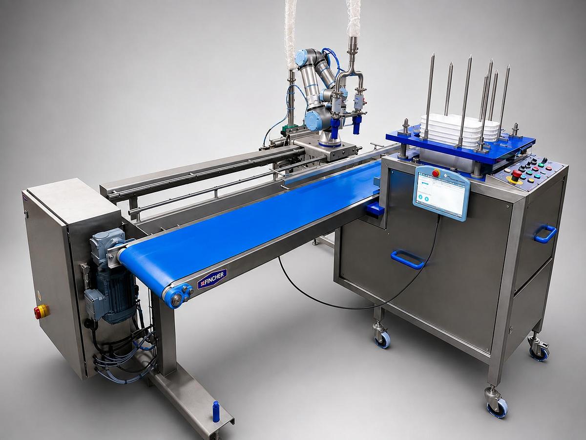 Fincher Cobot Ice Cream Filler